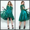 Ny ankomst 2018 Billiga A-Line Jewel Neck Short Mini Tulle Cocktail Party Dress med Appliques Lace209s