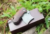 12st EDC Pocket Folding Kniv Damascus Steel Blade Ebony Handle Keychain Kniv Små Ge Knives Xmas Present