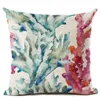 tropical fish cushion cover sea shell throw pillow case for sofa coral nautical almofada marine home decor fundas cojines