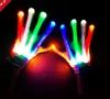 Hot Club Party Dance Halloween Guantes LED intermitentes Finger Light Up Glow guantes Disfraces Espectáculo de luces Accesorios de rendimiento festivos de Navidad