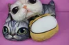 Travesseiro decorativo criativo dos desenhos animados Almofada de gato Almofada de cochilo de cachorro e Almofada de cintura lavável Almofada de assento fofa HJIA897
