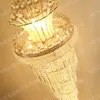 BE39 Европейский роскошный пентхаус Вилла гостиная дуплекс лестница K9 хрустальные люстры LED вращающийся лобби отеля подвесной светильник огни