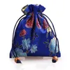 Brocade pequeno Silk Thicken Peony Flower Bag Jóias Gift Packaging Pouch Lavender Spice Saquinho Ferramentas Perfume Maquiagem armazenamento bolso 3pcs / lot