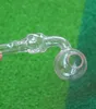10st / mycket nytt 14cm rosa krökta glasoljebrännare glasvattenrör med skelettglasbalans
