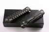 DHL Shipping High End Survival Folding Nóż D2 Stal 60HRC Tanto Point Blade TC4 Tytanowy uchwyt Noże Noże z Pudełko