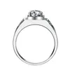 YHAMNI Originele Echte 925 Sterling Zilveren Ringen voor Man Hot Koop Mannen Bruiloft Sieraden Ring 1 Karaat CZ Diamanten verlovingsring MJZ011