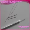 1 Set Haarverlengingsgereedschap Breinaalden Nieuwe 3x Hooking Ventilerende Aluin Trekken Naaldhouder KIT Voor Micro Ring Tool8700854