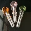 Three Rounds of Color Point Pipe, Wholesale Glass Pipe Smoke Oil Burner Glass Tube Pipe Oil Drill Tower Smoking Free Shipping