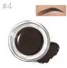 Professionell Eye Brow Tint Makeup Tool Kit Vattentät Hög Brow 5 Färgpigment Svart Brun Henna Eyebrow Gel med panna borste