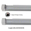 LED Tüpler Entegre LED Tavan Işığı 4ft 5ft 6ft 8ft LED T8 55W 72W LED Tüpler v şekil dükkan ışıkları buzlu kapak
