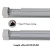 LED -buizen Geïntegreerde LED -plafondlicht 4ft 5ft 6ft 8ft LED T8 55W 72W LED -buizen V Kapomelkoplichten Frosted Cover