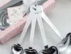 DHL 2016 free shipping Spoon favor 50sets Heart Shaped Measuring Spoons set Wedding Favors