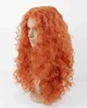New Hot Brave Merida Curly Orange Hair Cosplay Party Long Wig Kostym Paryk