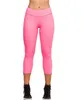 Free shipping HOT New arrival Women Comfy Tights Capri solid A Running Pants High Waist Cropped Fitness Leggings S-XL