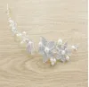 2018 New Fashion Crystal Pearl Flower Party Accessori per capelli da sposa Fascia per capelli Tiara Copricapo Perle d'argento Fasce per corona nuziale
