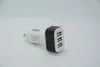 3 USB автомобильное зарядное устройство металлический сплав 5V 1A зарядный адаптер универсальный для смартфона 100 шт. / лот