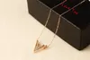 Korean Brand Gold Plated Chain Necklace & Pendant Fashion Women Crystal Letter V Pendant Necklace Jewelry Costume Bijoux