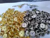 Clavos de 12mm, cierre de poste, tachuelas de corbata de latón dorado y plateado, pasador de mariposa, embrague para accesorios de joyería, broches, cortina 255K