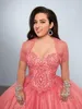 Зеленый бальный платье в 2017 году платья Quinceanera Duleateart Crystal Beadered Tulle Длина длина корсета для маскарадных шариковых платьев сладкие шестнадцать D3746518