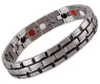 Gold Black Silver Stainless Steel Titanium negative ion magnetic link chain health benefit bracelet for men bio healing