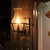 Americano Retro Decoração Industrial Antiga Lâmpadas De Parede Loft Vaso Vaso Forma Vintage Lanterna Castelo Castelo Corredor Armazém Varança Lâmpada de Parede Luminárias