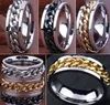 30 stks Hoge Kwaliteit Comfort Fit heren SPIN Ketting Roestvrij stalen Ringen Groothandel Sieraden Job Veel