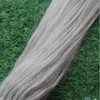 Silver gray hair extensions micro ring loop hair extensions 100g silver brazilian hair Straight 100s