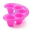 Rose Red and Black Nail Bubble Bath Spa Bowl Soak Off Tray Acrylic Gel Soaking Soak Bowl Tray Nail Art Tool