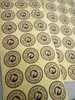 126pcs "Thank you" sticker, Paper labels - Circular design kraft paper self-adhesive seal sticker label, DIY hand stickers seal