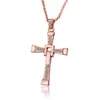 Gros-Mens 65cm chaînes 18k Golden Cross pendentif colliers Colar de Ouro serpent n705 Pour cadeau de vacances