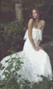 Boho Wedding Dress Vintage Full Lace Bridal Gowns Beach Garden Party Strapless Bohemian Bridal Gowns 1970s Brides Wear Sweep Train