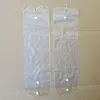 Pacchetto di plastica in PVC Borse Borse di imballaggio con Pothhook 12-26 pollici per l'imballaggio di trame di capelli Estensioni dei capelli Chiusura a bottone