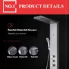 Shower PanelsThermostatic Shower Panel Rain Waterfall Shower Head Massage Jet Three Handles Mixer Tap Bath Faucets