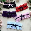 Dentelle Bow Lingerie Mariage Chaussettes De Mariage Douce Chaussettes Jarretière Anneau De Jambe