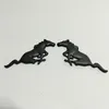قطعتان من ملصق شارة شعار الحصان المعدني للسيارة مقاس 75x28 1 مللي متر اللون silverBlackGold مناسب لسيارات الولايات المتحدة الأمريكية سلسلة فورد موستانج AN9428281