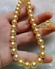 9-10mm South Sea Gold Pearl Necklace 18inch 14k Gold Clasp