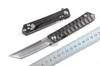 High End survival folding blade knife D2 steel 60HRC tanto point blades TC4 titanium alloy handle knives with gift box