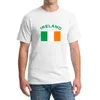 2016 Yaz Avrupa Kupası İRLANDA Futbol Taraftarları Tezahürat T-shirt Yuvarlak Boyun% 100% Pamuk Futbol Spor Ulusal Bayrağı T Shirt Erkekler