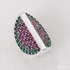 2016 NEW summer Authentic 925 sterling silver beads PAVÉ WATERMELON, RED & GREEN CZ fits for pandora Snake chain bracelets necklace charms