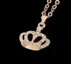 Parfymer Femininos Kronhänge Halsband Charm Smycken Kedja Rhinestone Crown Diamond Halsband Ny produkt för kvinnor DHL