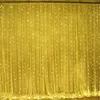 3m x 3m 300 LED Luzes Casamento Corda de Natal Festa de Aniversário Casa Ao Ar Livre Quente Branco Decorativo Decorativo Cortina Garlands