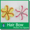 Softbal bloem accessoire en haarclip, softbal / honkbal / voetbal / voetbal haar bogen bling hairbow