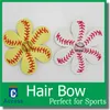 Accessoire de fleur de softball et pince à cheveux, arcs de cheveux de softball/baseball/football/football Bling Hairbow