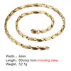 Mens enkla smycken krage Joyas Titanium Steel High Polished Men Fashion Chains Halsband Guld 60CM 0 3CM 0 4CM 0 5CM234B