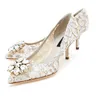 Elegant Beautiful Vogue Lace and Sheepskin Simple Style 6 cm & 8.5 cm High Heels Wedding Bridal Shoes