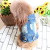 新しいファッションカウボーイペットベスト子犬テディジーンズパーソナライズされた犬の服春と夏服送料無料
