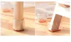 4pcs/세트 투명한 실리콘 의자 다리 모자 가구 테이블 용 발 패드 목재 바닥 보호기 둥근 또는 직사각형 유형