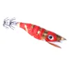 NEW lifelike Colorful Painted Shrimp Artificial squid bait 10cm 8.5g Freshwater Fishing big eyes octopus lure hook For Night fishing