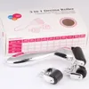 3 em 1 Micro Agulha Derma Roller Roller Roller Acne Scar Sarda Set Início Utilização Microneedle Pele Rejuvenescimento 0.5mm Derma Roller