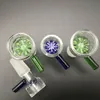 14mm 18mm ciotole di vetro scorrevole per bongs verde blu blu maschio bong ciotola fit olio impianti di ricami di vetro Bongs vetro fumare bongs ciotola per bong